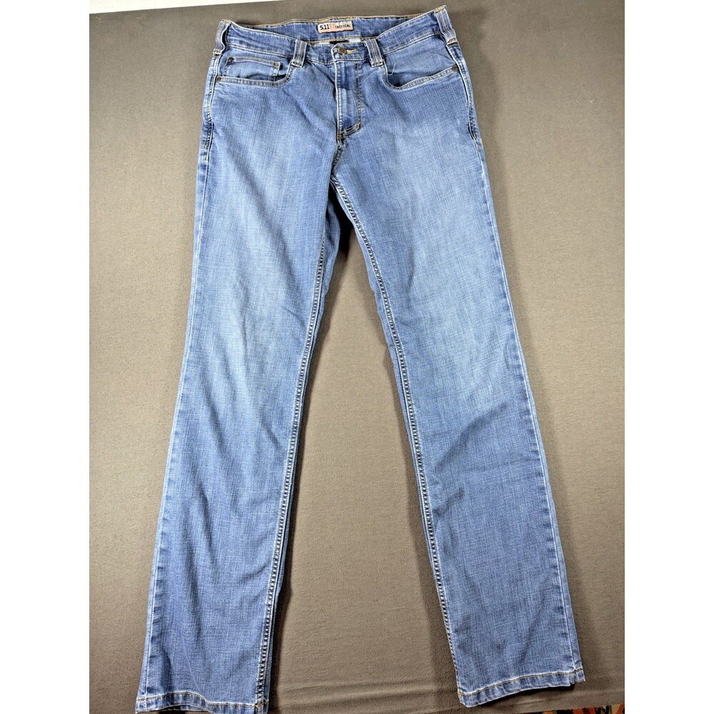 5.11 Tactical Jeans Mens 32x36 Blue Defender Flex Straight Stretch Denim Pants